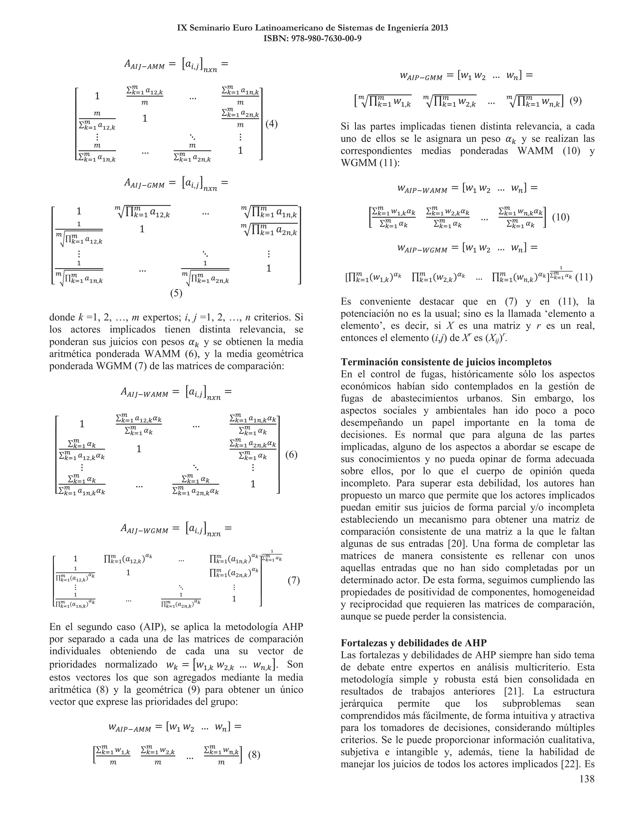 IX Seminario Euro Latinoamericano de Sistemas de Ingeniería 2013
ISBN: 978-980-7630-00-9
 