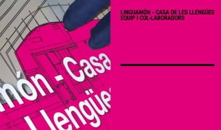 110   MEMÒRIA D’ACTUACIÓ 2010   EQUIP I COL·LABORADORS         111




                                LIngUAMÓn - CASA DE LES LLEngüES
                                EQUIP I COL·LABORADORS
 