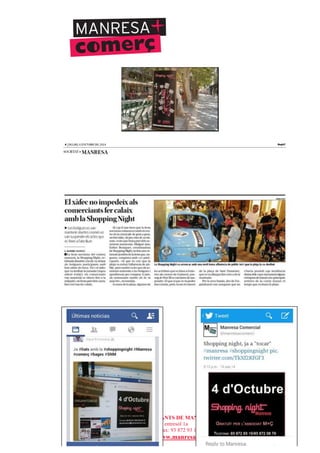 UNIÓ DE BOTIGUERS I COMERCIANTS DE MANRESA - MANRESA COMERCIAL
c/ Sant Joan Baptista de la Salle, núm.11, entresòl 1a - 08241 Manresa
Telèfons: 93 872 93 15 i 93 872 08 79 - Fax: 93 872 93 15 - ubicmanresa@ubicmanresa.com
www.ubicmanresa.com – www.manresacomercial.com
 