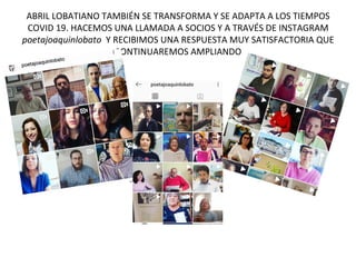  Asociación Amigos de Joaquín Lobato - Memoria 2019-2020