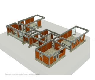 65
Reprecentacion nal del modelo estructural, inclucion de viga de acero galvanizado
 