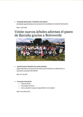 Memoria actividades cs 2014