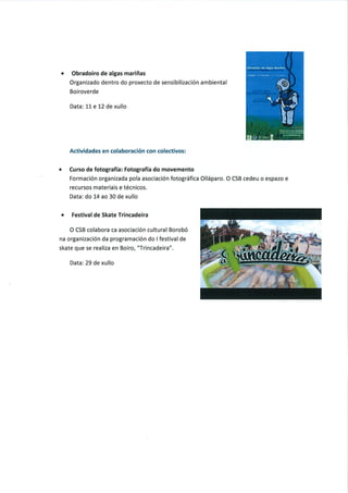 Memoria actividades cs 2014