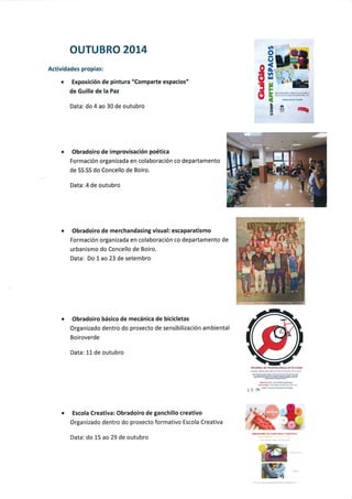 Memoria actividades cs 2014