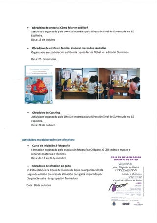 Memoria actividades cs 2014