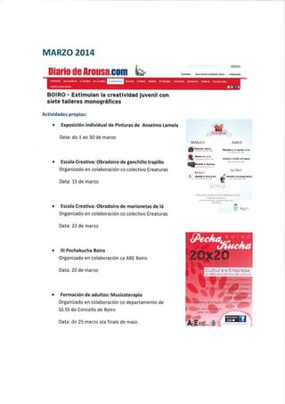 Memoria actividades cs 2014