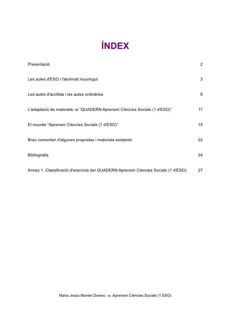 Memoria Aprenem Ciencies Socials 1 Eso 2009