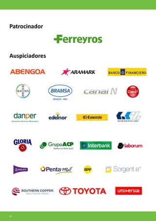 Patrocinador 
Auspiciadores 
10  