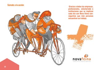 Gracias a todas las empresas,
profesionales, voluntariado e
instituciones que se implican
cada día con Nova Feina con-
seguimos que más personas
encuentren un trabajo.
Súmate a la acción
22
 