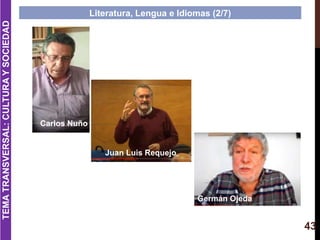43María Victoria Sotomayor
TEMATRANSVERSAL:CULTURAYSOCIEDAD
Literatura, Lengua e Idiomas (2/7)
Juan Luis Requejo
Carlos Nu...