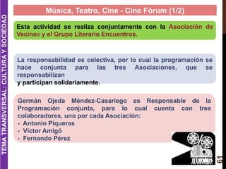 61
Miguel Arévalo : El Rey José I Bonaparte
Germán Ojeda: Ciclo sobre
el Peronismo
Pilar Toboso: Las mujeres en
la dictadu...