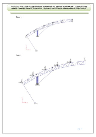 pág. 23
PROYECTO: “CREACION DE LOS SERVICIOS DEPORTIVOS DEL ESTADIO MUNICIPAL EN LA LOCALIDAD DE
CEBADA LOMA DEL DISTRITO DE CHAGLLA - PROVINCIA DE PACHITEA - DEPARTAMENTO DE HUANUCO”.
Caso 1:
Caso 2:
 