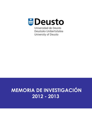 MEMORIA DE INVESTIGACIÓN
2012 - 2013

 