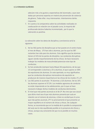 Memoria de la coordinación de coeducación