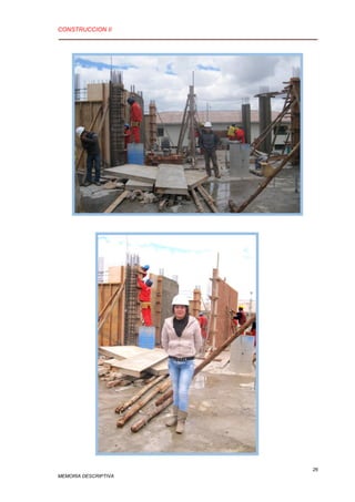 CONSTRUCCION II
26
MEMORIA DESCRIPTIVA
 