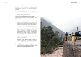 0   edegel09
     INFORME ANUAL                                                                                                                  RESULTADOS ECONÓMICOS          


                     Las estimaciones más significativas con relación a los estados financieros
                     corresponden a la provisión para cuentas de cobranza dudosa, provisión para
                     desvalorización de existencias, vidas útiles de los activos fijos, provisión para
                     desvalorización de maquinaria y equipo, la provisión para desmantelamiento de
                     centrales y la provisión para contingencias, cuyos criterios contables se describen
                     más adelante.

                     La Gerencia ha ejercido su juicio crítico al aplicar las políticas contables en
                     la preparación de los estados financieros adjuntos, según se explica en las
                     correspondientes políticas contables.

                     (D) consoliDación De estaDos financieros                                                    Descarga de agua en la toma Surco, Central Matucana.

                     Los estados financieros consolidados comprenden los estados financieros de
                     Edegel S.A.A. y los estados financieros de la subsidiaria Chinango S.A.C. que se
                     detallan en la nota 1.

                     (i)    subsidiaria
                            Las subsidiarias son todas las entidades sobre las que la Compañía tiene el
                            poder de gobernar sus políticas operativas y financieras generalmente por
                            ser propietaria de más de la mitad de sus acciones con derecho a voto. Las
                            subsidiarias se consolidan desde la fecha en que su control es transferido a la
                            Compañía. Estas no se consolidan desde la fecha en la que el control cesa.

                            La Compañía usa el método de compra para contabilizar la adquisición de
                            subsidiarias. El costo de una adquisición se determina como el valor razonable
                            de los activos entregados, instrumentos de patrimonio emitidos y pasivos
                            incurridos o asumidos a la fecha del intercambio, más los costos directamente
                            atribuibles a la adquisición. Los activos identificables adquiridos y los pasivos
                            asumidos en una combinación de negocios se valorizan inicialmente a
                            sus valores razonables a la fecha de la adquisición. El exceso del costo de
                            adquisición sobre el valor razonable de la participación de la Compañía en
                            los activos netos identificables adquiridos se registra como plusvalía mercantil
                            en el activo.

                            Si el costo es menor que el valor razonable de los activos netos de la subsidiaria
                            adquirida (minusvalía mercantil), la diferencia es reconocida directamente en
                            el estado de ganancias y pérdidas.

                            Las transacciones, los saldos y ganancias no realizadas con la empresa que
                            la Compañía controla, se eliminan. También se eliminan las pérdidas no
                            realizadas a menos que la transacción evidencie el deterioro en el valor del
                            activo transferido.

                     (ii)   Interés minoritario
                            La participación de terceros, que no forman parte de la Compañía, se
                            muestra como interés minoritario en el patrimonio dentro del balance general
                            consolidado y en el estado consolidado de ganancias y pérdidas.
 