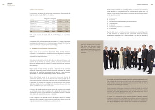 9   edegel09
      INFORME ANUAL                                                                                                                                                                                                          GOBIERNO CORPORATIVO      9


                      cambios en la propiedad                                                                                                                 El Estilo Conductual señala que, para Edegel, la ética, la transparencia y la conducta
                                                                                                                                                              idónea de todos sus trabajadores son de tal importancia que agregan valor a la
                      A continuación, se detallan los cambios más importantes en el accionariado de                                                           empresa. En este sentido, Edegel destaca en particular, las relaciones que sostiene
                      Edegel durante el periodo �009 y el año anterior.                                                                                       con los siguientes actores:

                                                          cambIos en la ProPIedad                                                                             a)   los accionistas
                       accionistas                            2008          %           2009            %                                                     b)   los clientes
                       GENERANDES PERU S.A.               1.�43.159.485   54,1996   1.�43.159.485    54,1996                                                  c)   los organismos gubernamentales y del sector eléctrico
                       GENERALIMA S.A.C.                   674.�79.043    �9,3974        ---            ---                                                   d)   los proveedores
                       EMPRESA NACIONAL DE                                                                                                                    e)   el personal
                       ELECTRICIDAD S.A. (Endesa Chile)        ---          ---     674.�79.043      �9,3974
                                                                                                                                                              f)   las empresas contratistas y sus empleados
                       INTEGRA ( * )                       189.457.791    8,�600    136.916.307       5,9693
                                                                                                                                                              g)   la comunidad.
                       Otros accionistas minoritarios      186,77�,�75    8.14�9    �39.313.759      10,4337

                       total                              2.293.668.594   100,00    2.293.668.594     100,0
                                                                                                                                                              Respecto de las relaciones con los accionistas, la empresa y su personal resguardan
                                                                                                                                                              en todo momento los intereses de estos, procurando obtener las mayores
                      (*) El cuadro muestra el importe total de la AFP Integra con                  sus fondos
                                                                                                                                                              rentabilidades compatibles con el riesgo inherente a su campo de actividad y
                      unificados.
                                                                                                                                                              buscando su estabilidad, permanencia y crecimiento en el mercado.


                      En octubre de �009, Empresa Nacional de Electricidad S.A. - Endesa Chile compró
                      la participación de Generalima S.A.C., convirtiéndose en titular del �9.40% de las
                      acciones con derecho a voto del capital social de Edegel.                                  Edelin Piña, Humberto Castro, Luis Flores,
                                                                                                                 Olga Nuñez, Luis Mogrovejo, Antonio
                                                                                                                 Manzanal, Luis Taype, Julián Cabello,
                      9.4. normas De integriDaD corPorativa
                                                                                                                 Nelly Huapaya, Rigoberto Novoa y Ernesto
                                                                                                                 Villanueva en inauguración de TG8, Central
                      Edegel cuenta con un documento denominado “Bases del Buen Gobierno                         Santa Rosa.
                      Corporativo”, el cual establece con claridad los principios de gobierno y sistematiza
                      la información relacionada con el cumplimiento de prácticas de buen gobierno
                      corporativo por parte de la empresa.

                      Dichas bases contemplan la protección de los derechos de los accionistas y su trato
                      equitativo. En ese sentido, los accionistas cuentan con acceso permanente a la
                      información relevante sobre la compañía y a diversos mecanismos de protección
                      de sus derechos.

                      Edegel cumple en todo momento con poner a disposición de los accionistas
                      información suficiente y completa sobre los puntos de agenda por ser tratados
                      en las juntas de accionistas, garantizando así su derecho a asistir, participar
                      (directamente o a través de representantes) y votar en dichas reuniones.

                      De otro lado, Edegel cuenta con un conjunto de documentos internos de
                      cumplimiento obligatorio para todo el personal de la empresa, a través de los
                                                                                                                                                              Por otro lado, la condición de trabajador implica un compromiso de lealtad con los
                      cuales se busca difundir y promover en el accionar diario un comportamiento ético
                                                                                                                                                              fines, el empleo de los recursos y el cumplimiento de las actividades de la empresa.
                      y responsable. Tal actuación es consecuente con los principios del Pacto Mundial
                                                                                                                                                              En este sentido, todo acto de corrupción, poca transparencia o falta de ética es
                      de Naciones Unidas, con los cuales Edegel está comprometida y que, entre otros
                                                                                                                                                              rechazado con rotundidad por la empresa.
                      aspectos, establece la lucha contra la corrupción.
                                                                                                                                                              Resulta importante señalar que la empresa ha tratado el tema de los conflictos
                      El Directorio de Edegel aprueba las normas internas de conducta de la sociedad,
                                                                                                                                                              de intereses, tanto los potenciales como los reales, con el fin de normar aquellas
                      que contribuyen a una mayor transparencia en la gestión de la empresa, y tiene
                                                                                                                                                              situaciones que podrían generar diversos tipos de contingencias tanto para la
                      la facultad de constituir comités especiales con el propósito de evaluar y deliberar
                                                                                                                                                              empresa como para sus trabajadores y accionistas.
                      sobre materias de especial relevancia para la sociedad.
                                                                                                                                                              En cuanto a la información que la empresa produce, adquiere, mantiene
                      El Estilo Conductual y el Código de Conducta de Edegel se aplican a la totalidad
                                                                                                                                                              actualizada o transforma, se señala que esta constituye patrimonio intelectual y
                      del personal de la empresa. El conocimiento y el cumplimiento de estas normas de
                                                                                                                                                              material que requiere ser tratado o procesado de la manera más cuidadosa por
                      integridad corporativa son verificados por la auditoria interna.
                                                                                                                                                              parte de los trabajadores, tanto al interior como al exterior de la organización.
 