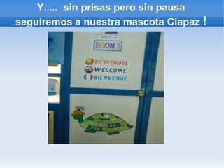 Y..... sin prisas pero sin pausa
seguiremos a nuestra mascota Ciapaz !
 