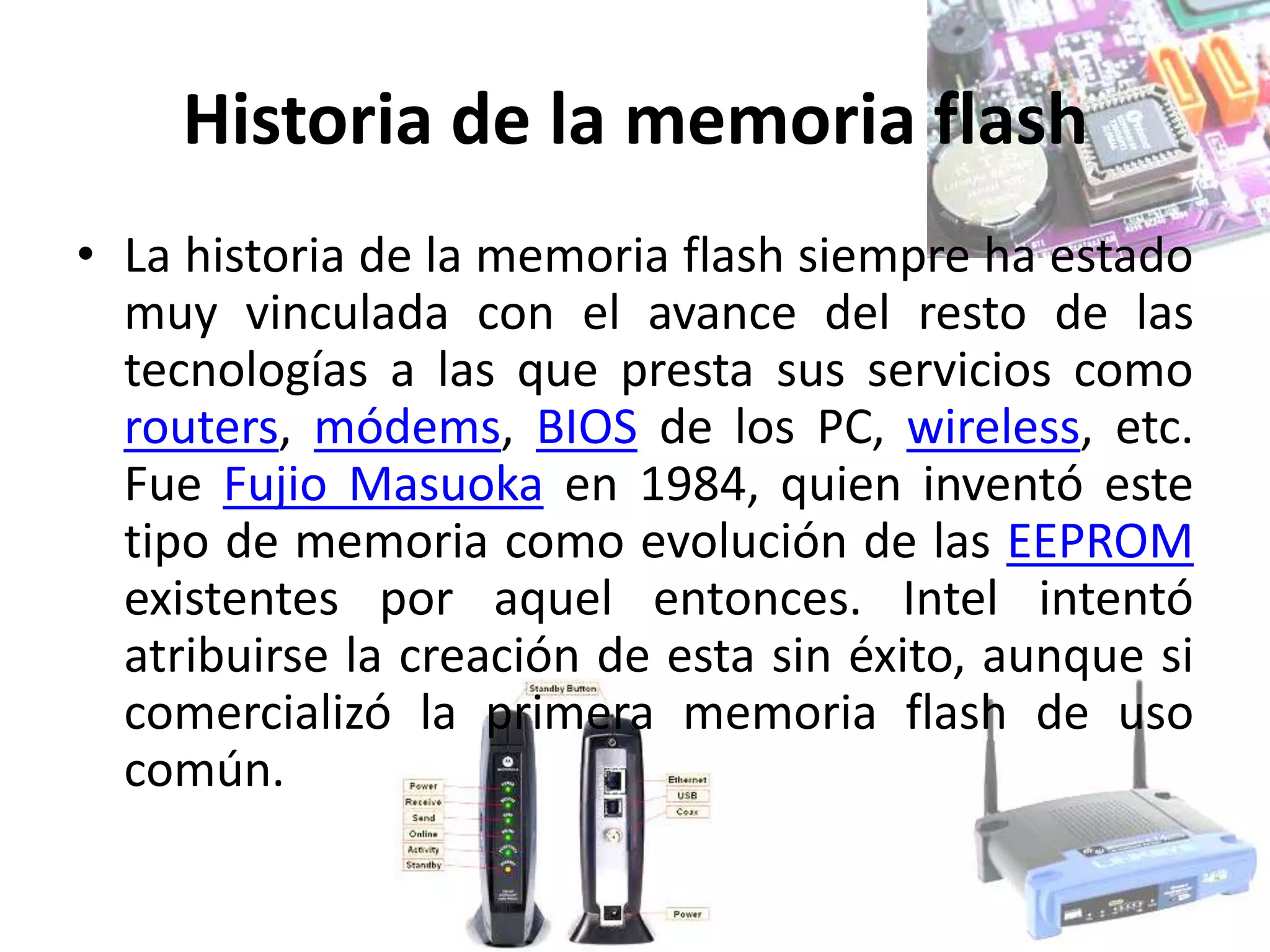 Modem Flash Hinet Historia Memoria Flash | PPTX