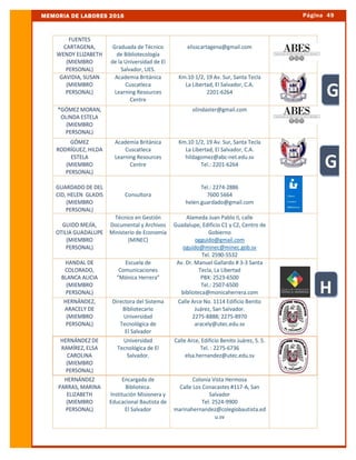 Página 49MEMORIA DE LABORES 2016
DIRECTORIO DE MIEMBROS ACTIVOS ABES 2016-2018
 