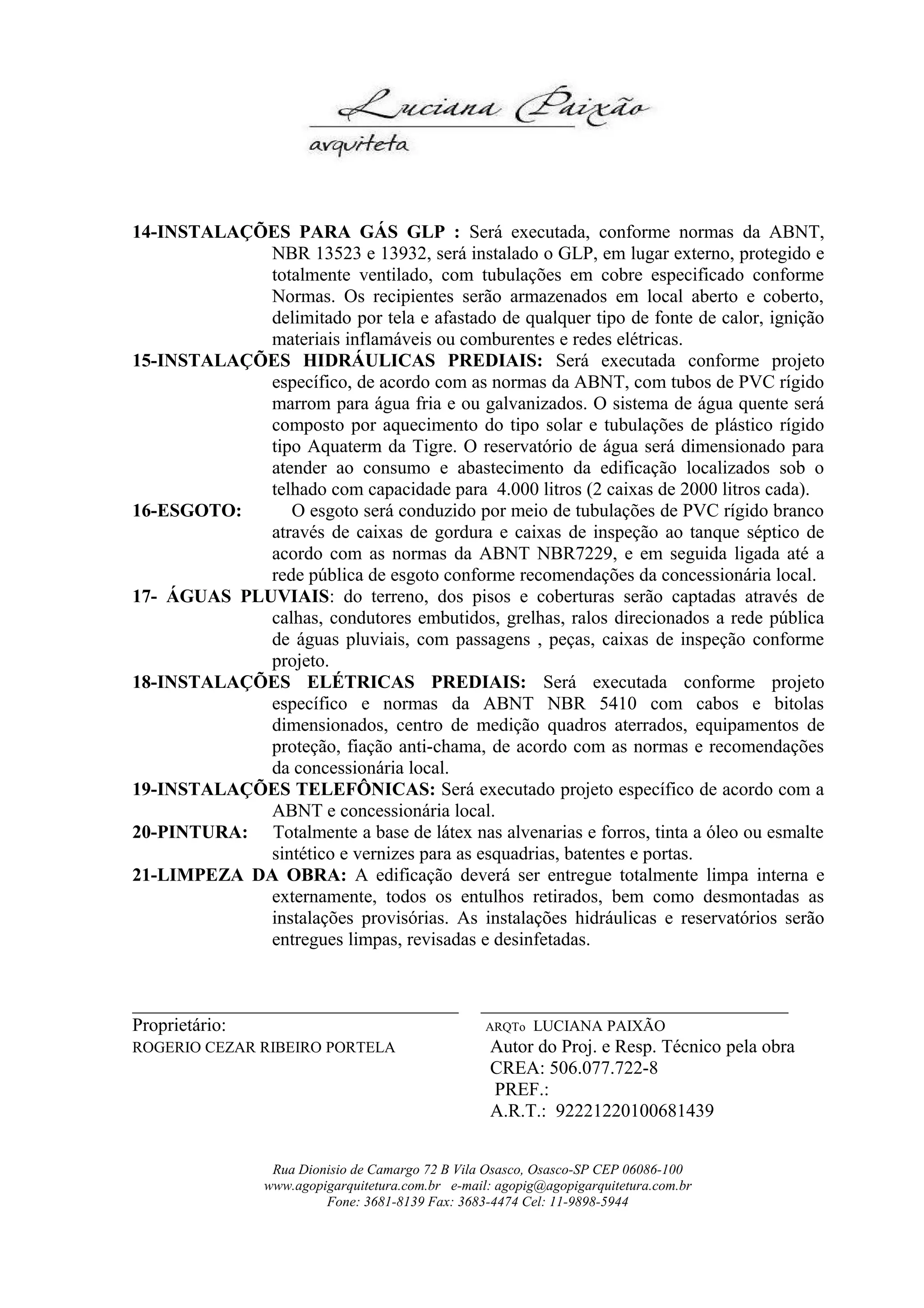 Memorial descritivo residencial | DOC