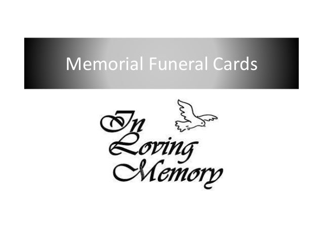 Memorial Funeral Cards