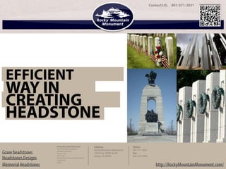 Memorial headstone   efficient ways in creating headstones