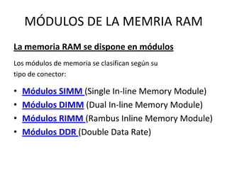 Memoria Rimm Memoria ram | PPTX
