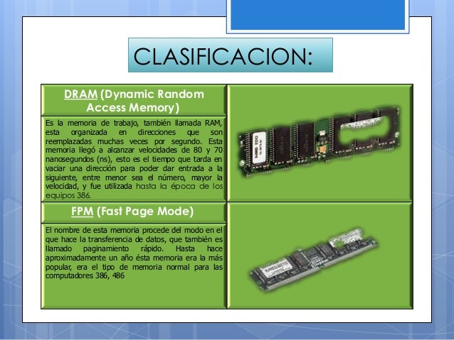 Memorias RAM y ROM