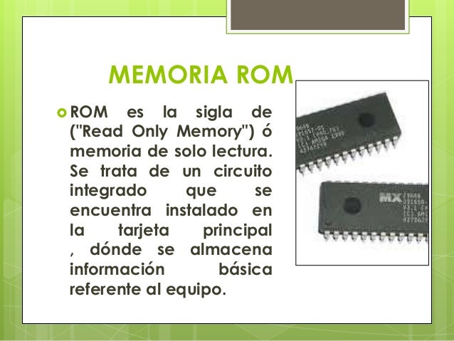 10 características de la memoria rom