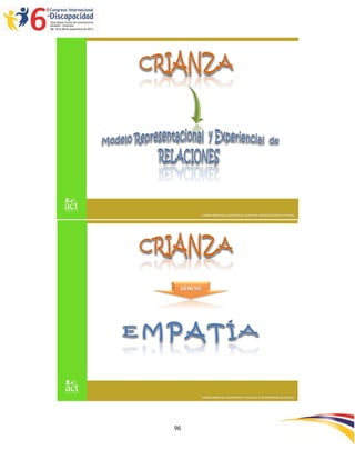 PROMOVIENDO INCLUSIÓN DESDE LAS RAÍCES: INTERVENCIONES EN CRIANZA




 GÉNESIS




           PROMOVIENDO INCLUSIÓN DESDE LAS RAÍCES: INTERVENCIONES EN CRIANZA




96
 