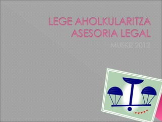 Memoria servicio juridico 2012