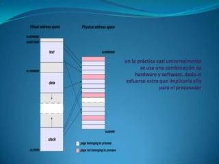 .en la práctica casi universalmente se usa una combinación de hardware y software, dado el esfuerzo extra que implicaría ello para el procesador