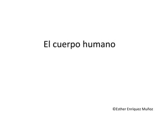 El cuerpo humano

©Esther Enríquez Muñoz

 