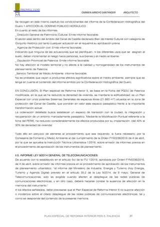 CARMEN ARROYO SANTANDER ARQUITECTO
PLAN ESPECIAL DE REFORMA INTERIOR PERI 5, PALENCIA 32
II.6. CUMPLIMIENTO DE LA LEY DE P...