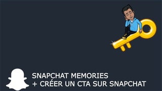 SNAPCHAT MEMORIES
+ CRÉER UN CTA SUR SNAPCHAT
 