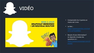 VIDÉO
• Comprendre les 3 points en
moins de 5 min.
• Le lien :
https://www.youtube.com/wat
ch?v=w7lLiabB8ps
• Besoin d’une information?
Je réponds à toutes les
questions ici :
https://www.messenger.com/t/
jolyvk/
 