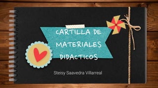 CARTILLA DE
MATERIALES
DIDACTICOS
Steisy Saavedra Villarreal
 
