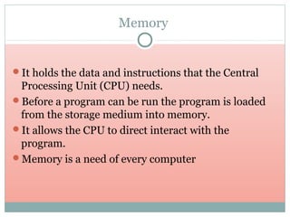 Computer Memory | PPT