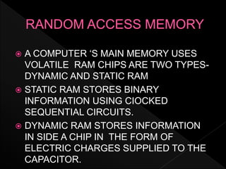 computer memory and its types | PPTX