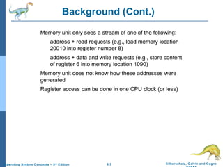 Memory : operating system ( Btech cse ) | PPT