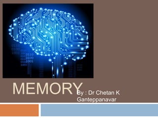 MEMORYBy : Dr Chetan K
Ganteppanavar
 