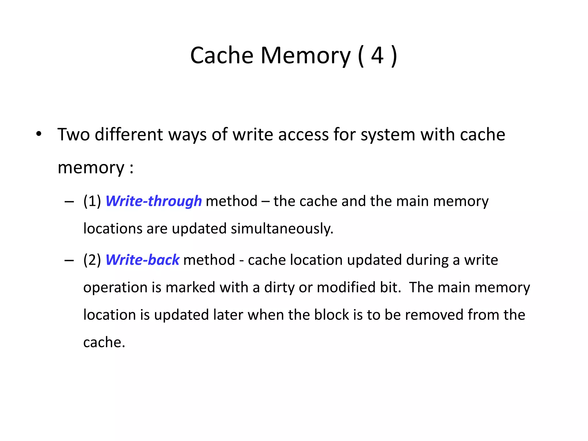 Memory (Computer Organization) | PDF