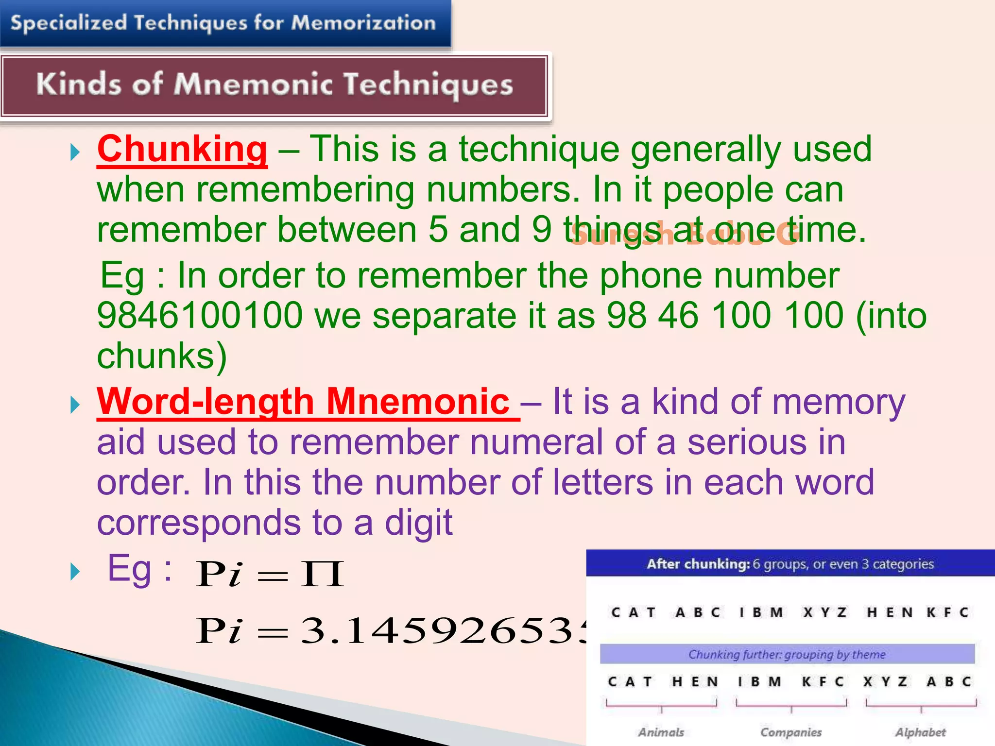 Memory - Definition-Types of Memory - factors influencing memory and ...
