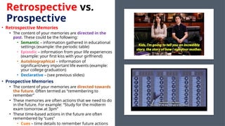 Memory in Intro to Psychology Powerpoint | PPTX