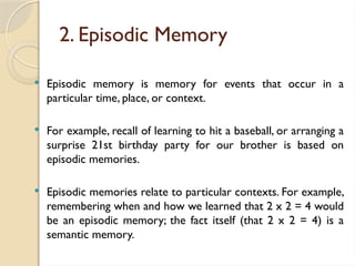 MEMORY.pptx Introduction to psychology topic memory | PPTX