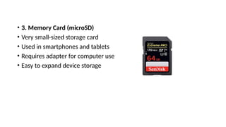 Comprehensive Overview of Storage Devices: Optical Disks, Flash Memory ...