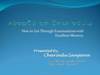 Memory &-getting-through-exams