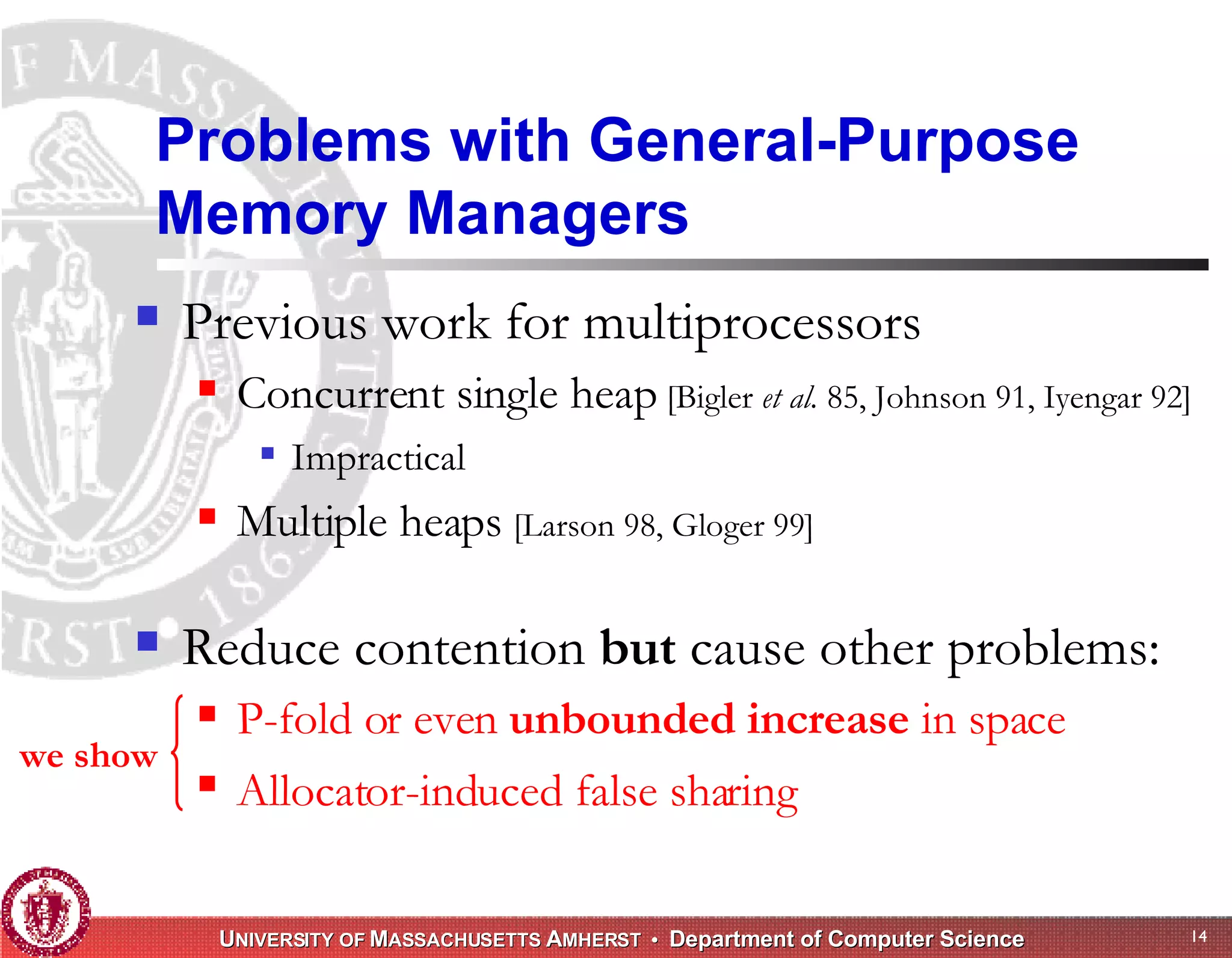 Memory Management for High-Performance Applications