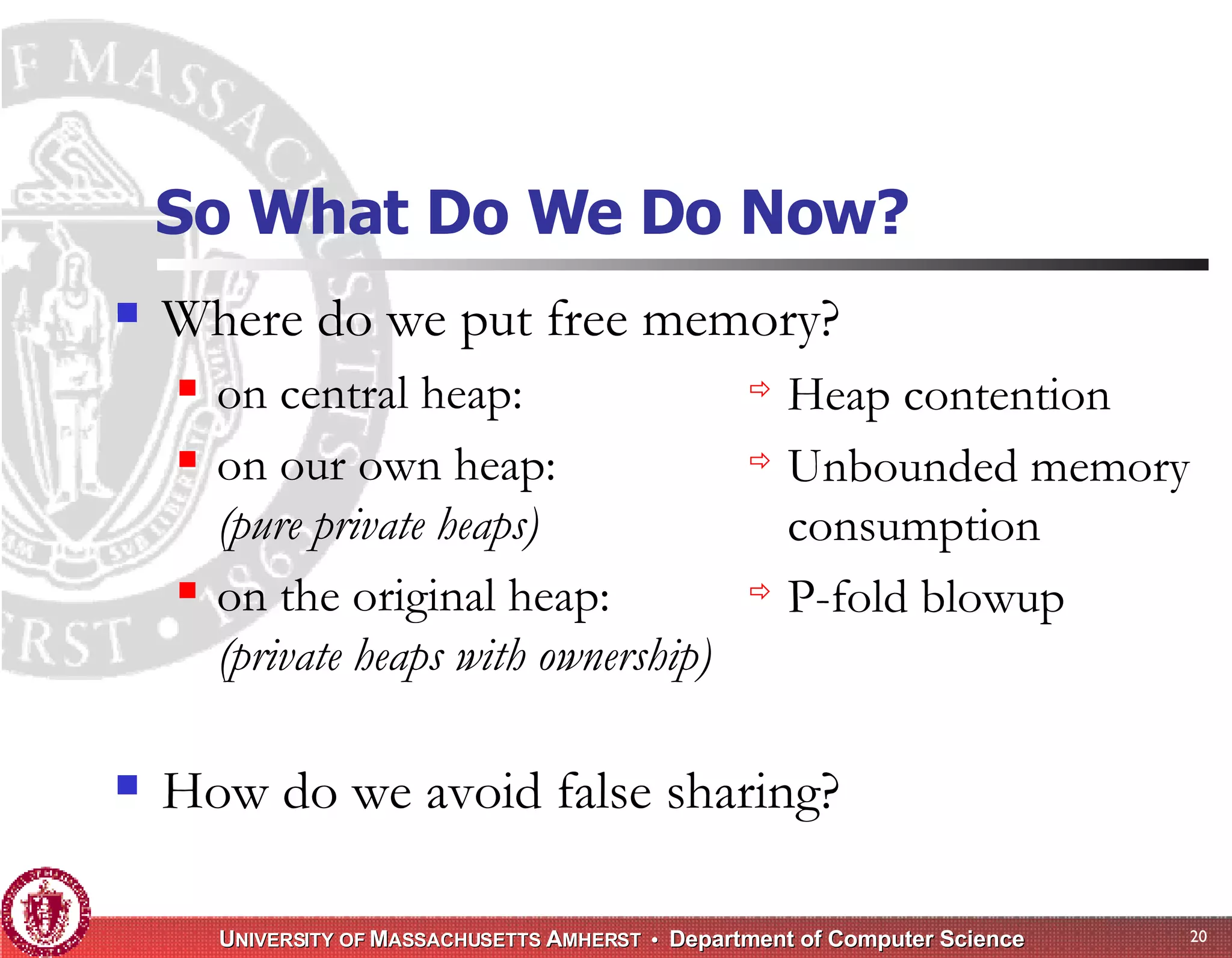 Memory Management for High-Performance Applications